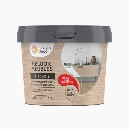 Relook meubles effet bois Peinture Peinture bois flotté Satiné 0,38 L