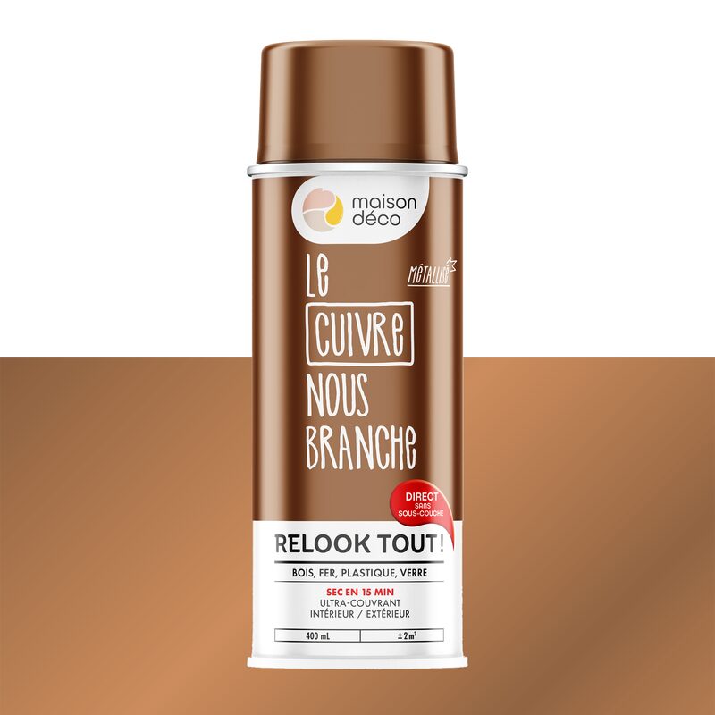 Maison déco Peinture  Acrylique cuivre Brillant 400 ML
