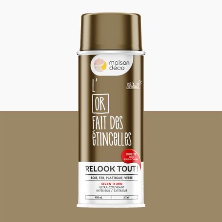 Relook tout aérosol Peinture Peinture or Brillant 0,4 L
