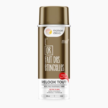 Relook tout aérosol Peinture Peinture or Brillant 400 ML