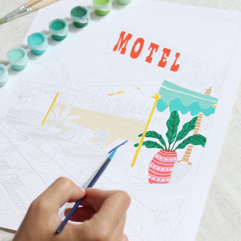 Peinture par numéros THE MOTEL POOL