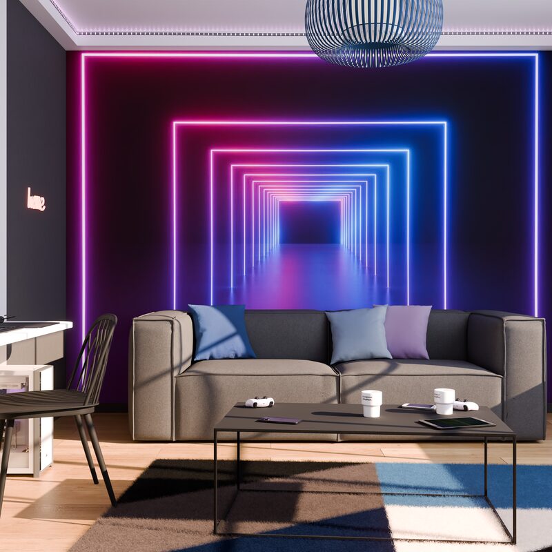 Papier peint panoramique XL NEON LIGHTS 350 x 255 cm