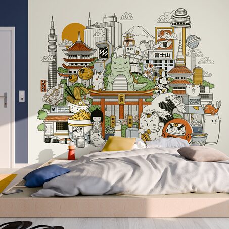Papier peint panoramique XL WAKAI 300 x 270 cm