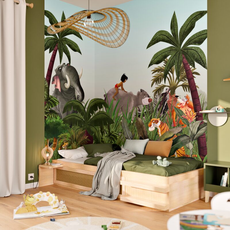 Papier peint panoramique XL LIVRE DE LA JUNGLE 300 x 280 cm
