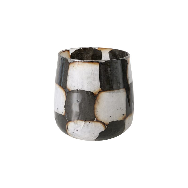 Bougeoir MEDO coloris noir/blanc