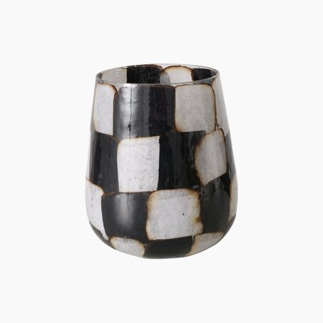 Bougeoir MEDO coloris noir/blanc