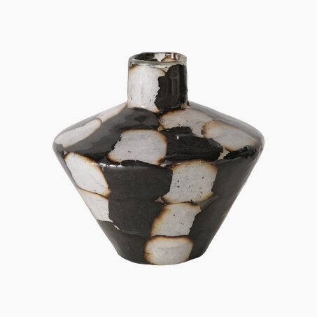 Vase MEDO coloris noir/blanc