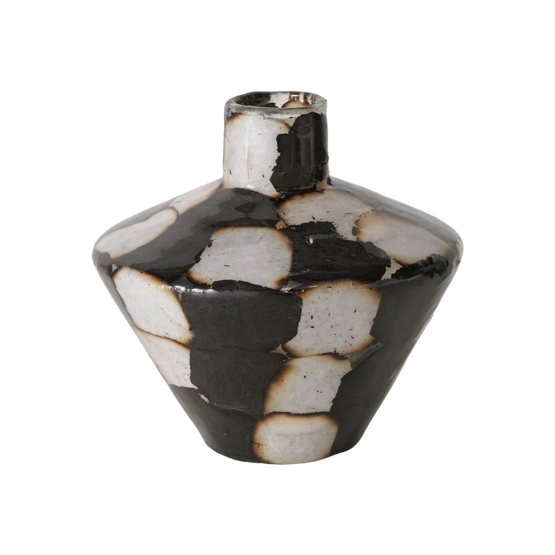 Vase MEDO coloris noir/blanc