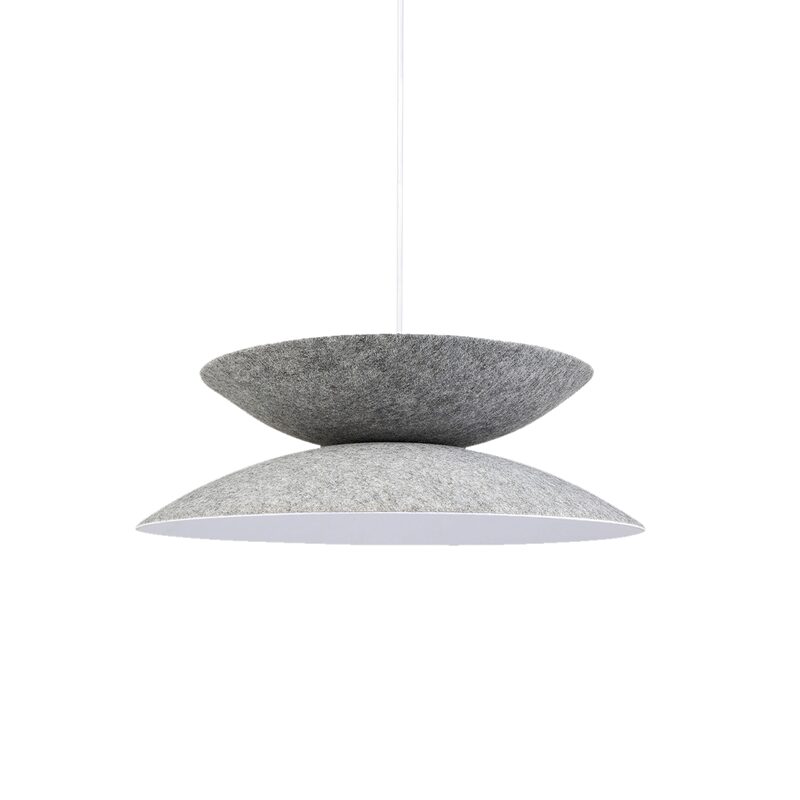 Suspension NIMBUS coloris gris 16 x 46 cm