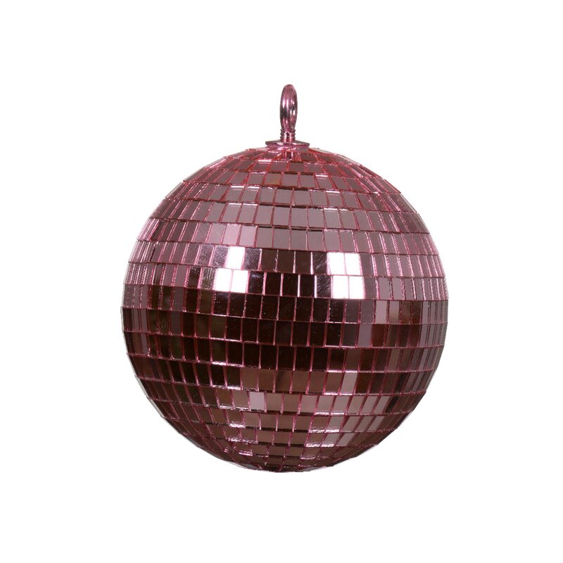 Décoration à suspendre BOULE À FACETTE coloris rose