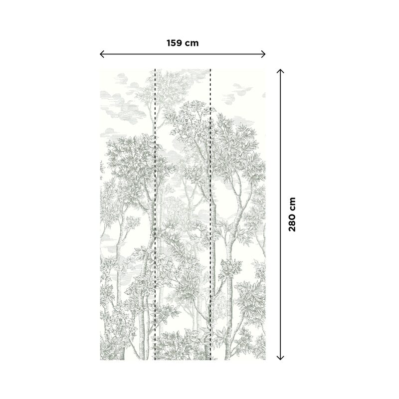 Papier peint panoramique L ERNEST TREE 159 x 280 cm