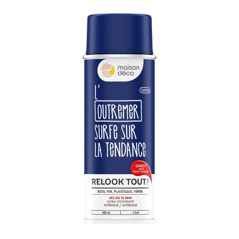 Maison déco Peinture  Acrylique outremer Satiné 400 ML