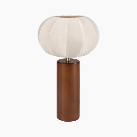 Ostaria Lampe à poser MOON coloris Brun et beige 35 x 23 cm