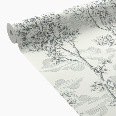 Papier peint intissé ERNEST coloris noir et blanc