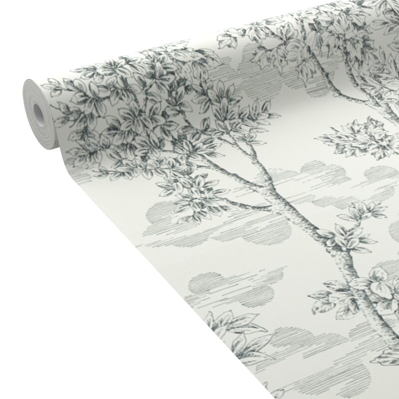 Papier peint intissé ERNEST coloris noir et blanc