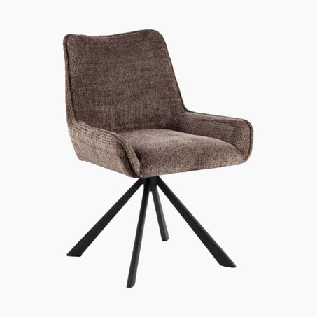 Fauteuil pivotant avec retour automatique MURPHY marron glacé