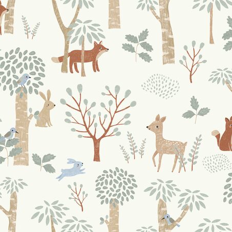 Papier peint intissé FRIENDLY FOREST coloris multicolore