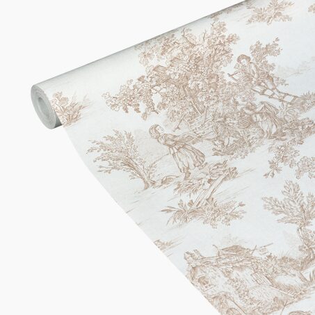 4MURS Papier peint intissé JOUY coloris beige foncé