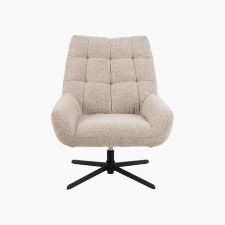 Fauteuil pivotant LEONORA coloris beige
