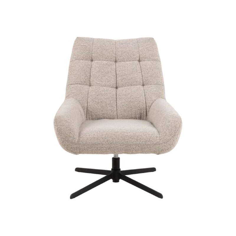 Fauteuil pivotant LEONORA coloris beige