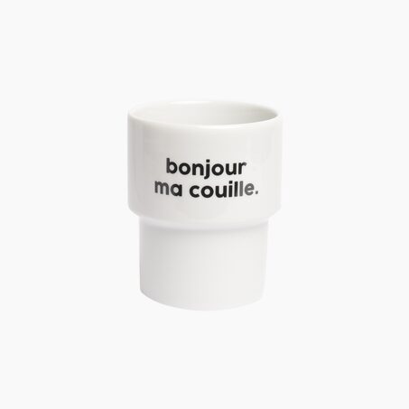 Félicie aussi Gobelet MA COUILLE coloris blanc