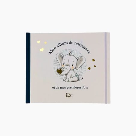 Livre enfant ALBUM DE NAISSANCE ELEPHANT blanc