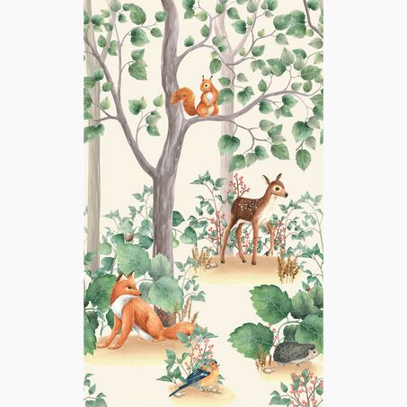 Papier peint panoramique L LITTLE FOREST 159 x 270 cm