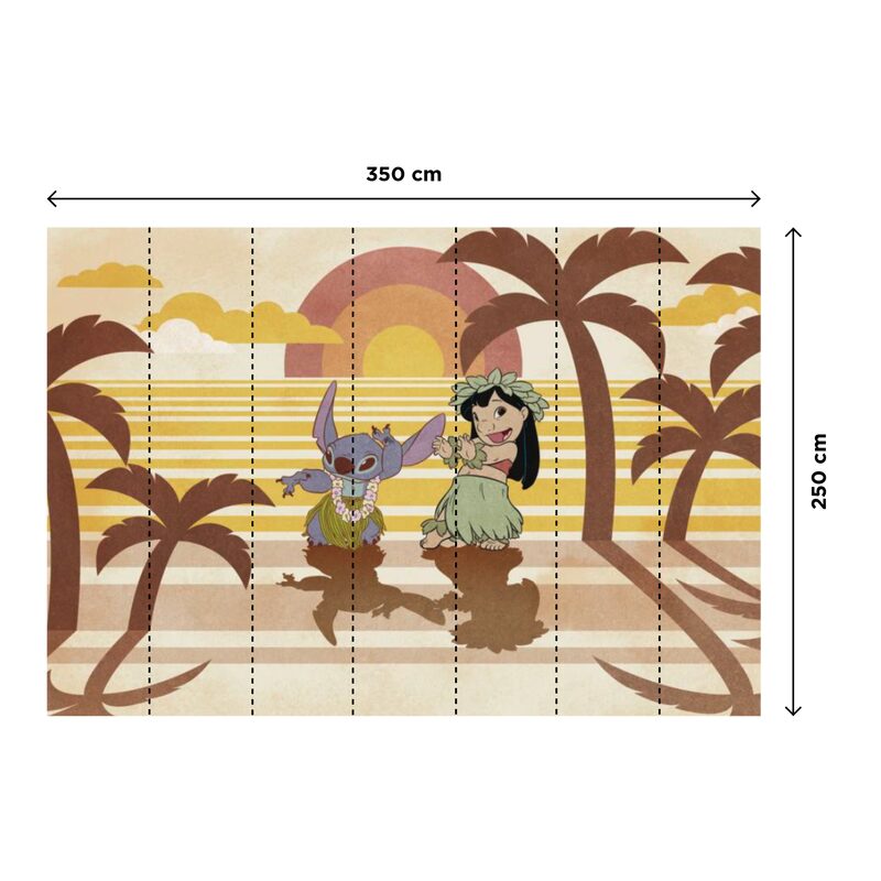 Papier peint panoramique XL LILO&STITCH 350 x 250 cm