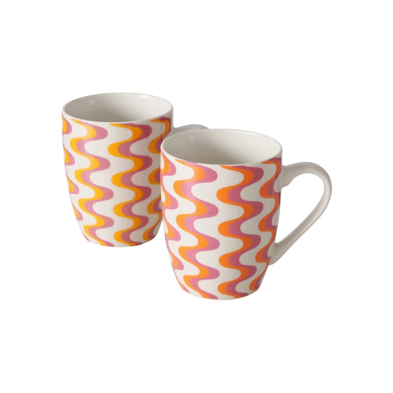 Mug GROOVY coloris Blanc,orange, violet