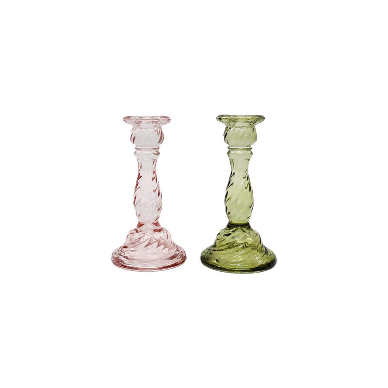 Bougeoir MONA coloris VERT, ROSE