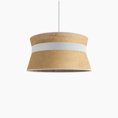 Suspension SANTIAGO coloris beige/blanc 19 x 38 cm