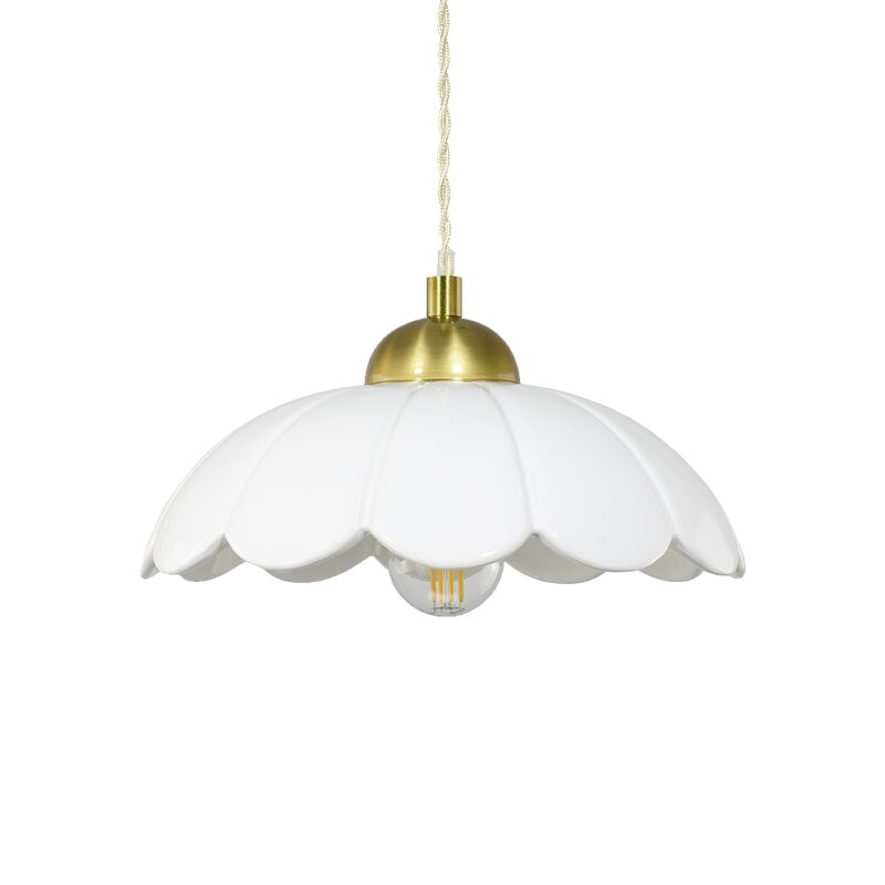 Suspension CLARIS coloris blanc 11,5 x 23 cm