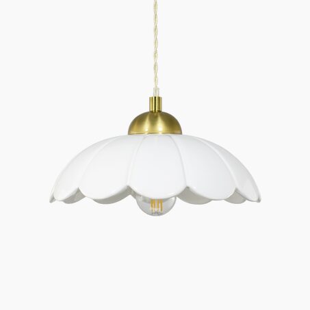 Suspension CLARIS coloris blanc 11,5 x 23 cm