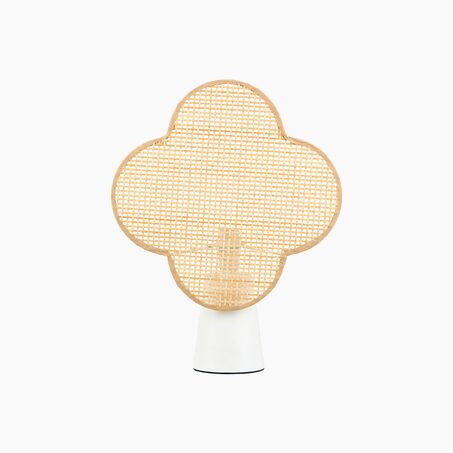 Ostaria Lampe à poser FAUSTINE blanc/beige 36 x 28 cm