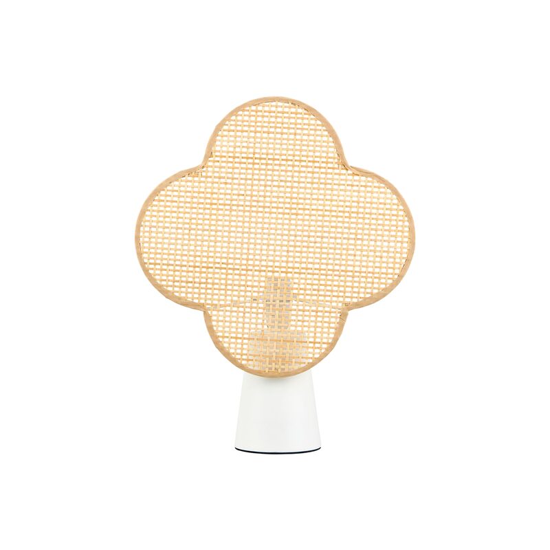 Lampe à poser FAUSTINE coloris blanc/beige 36 x 28 cm