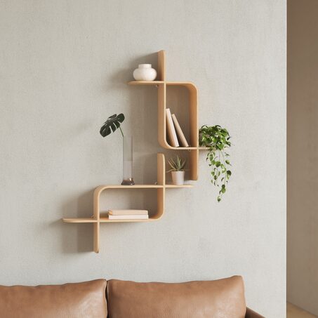 Etagère en bois SHELF coloris beige