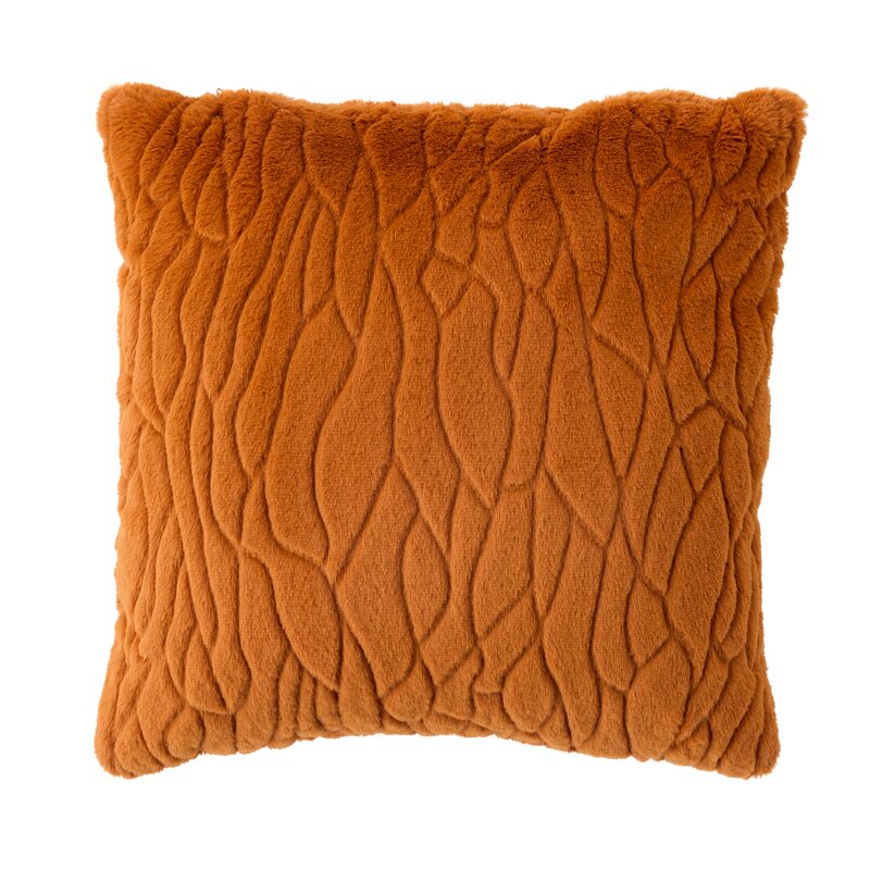 Coussin FILAE coloris terracotta 45 x 45 cm