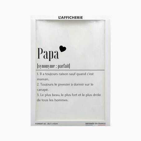 L'afficherie Affiche DÉFINITION PAPA 29,7 x 42 cm