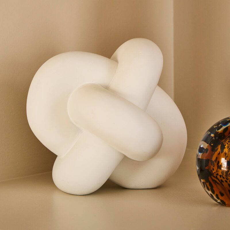 Objet déco KNOTTY coloris blanc