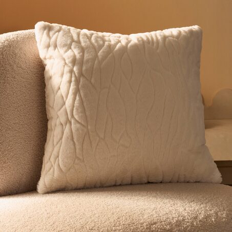 Coussin FILAE coloris blanc 45 x 45 cm