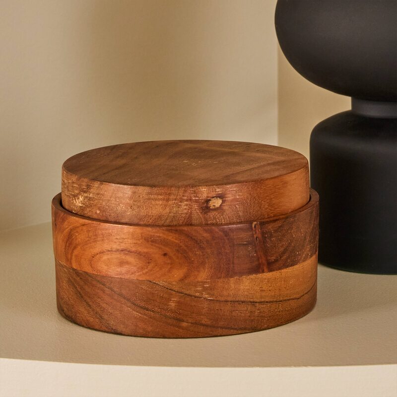 Boîte LEGNA coloris naturel diamètre 15 cm
