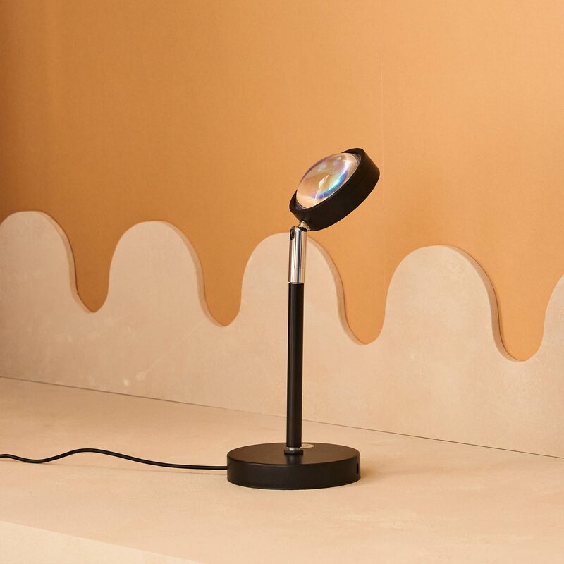 Lampe de luminothérapie COUCHER DE SOLEIL coloris noir