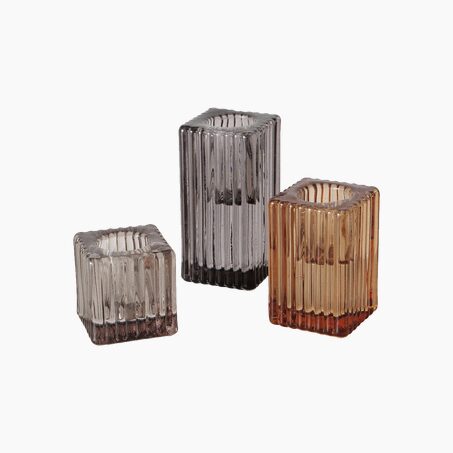 Bougeoir NIRA coloris gris