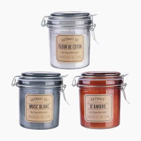 Bougie parfumée APOTICO Musc Blanc / Fleur de conton / Ambre
