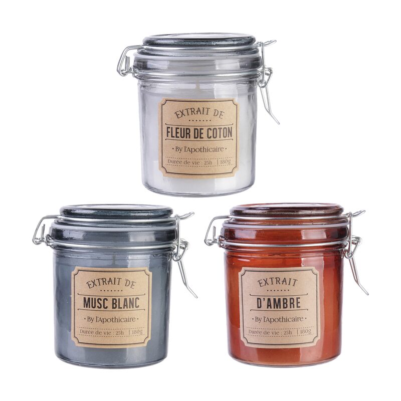 Bougie parfumée APOTICO Musc Blanc / Fleur de conton / Ambre