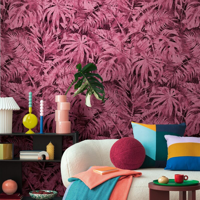 Papier peint panoramique L PALMA MAGENTA 159 x 280 cm
