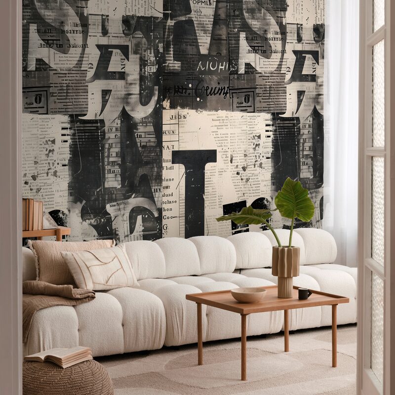 Papier peint panoramique L NEWSPAPER 159 x 280 cm
