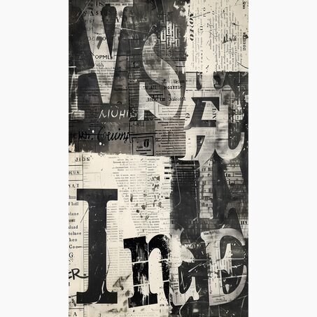 CosmoLiving Papier peint panoramique L NEWSPAPER 159 x 280 cm