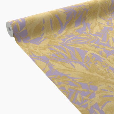 CosmoLiving Papier peint intissé EARTHLINES mauve et doré