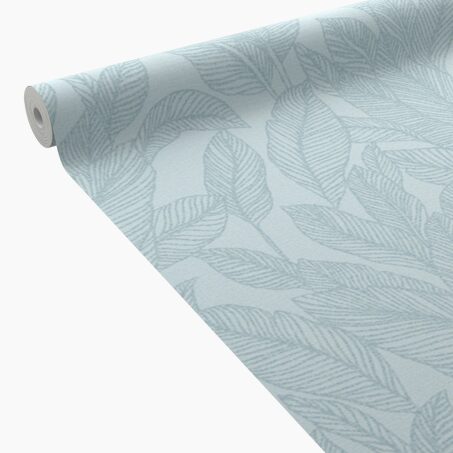 CosmoLiving Papier peint intissé GOLDEN FERN bleu azurin